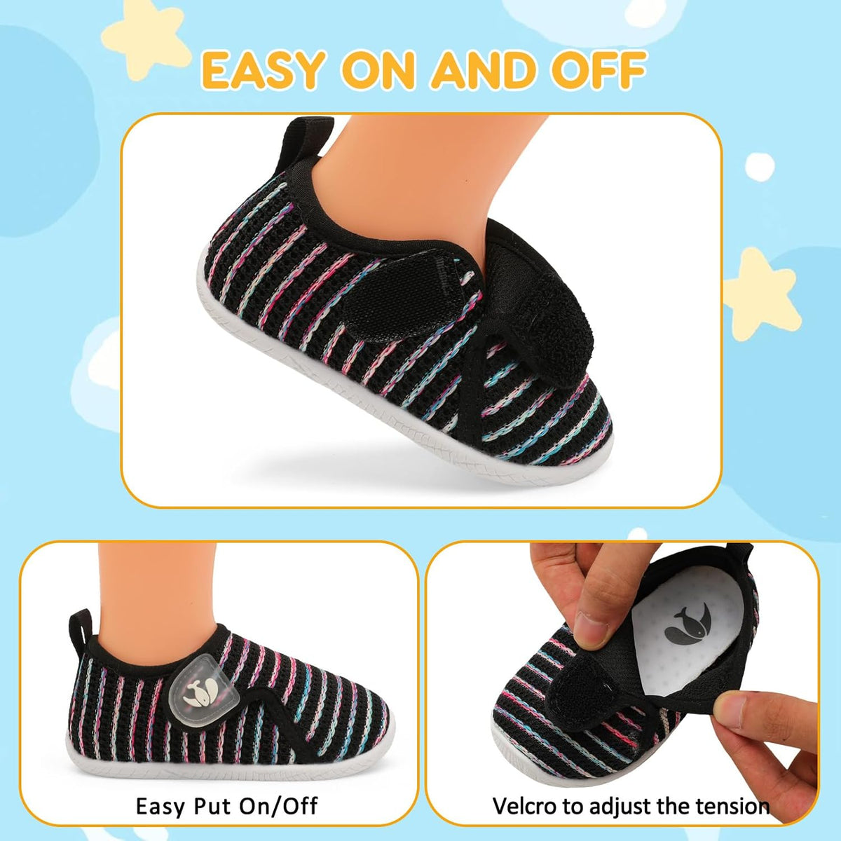 FEETCITY Toddler Walking Shoes Slip On Toddler Shoes Boys Girls Kids Sports Sneakers Casual School