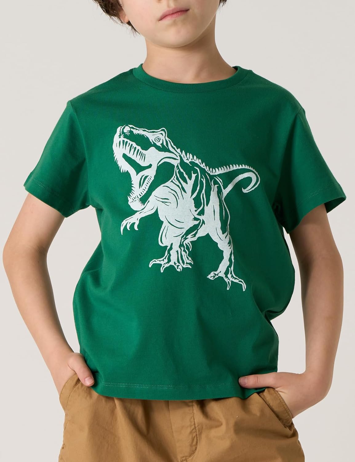 LAPASA Kids T-Shirts Short Sleeve (4 Pack) 100% Cotton Plain Top Tees Boy & Girl Unisex Toddler
