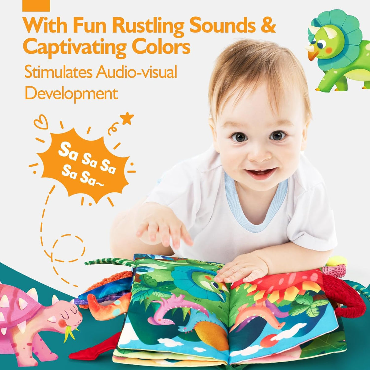 hahaland Baby Books 0-6 Months,Infant Tummy Time Toy High Contrast Sensory Toys 6 to 12 Months