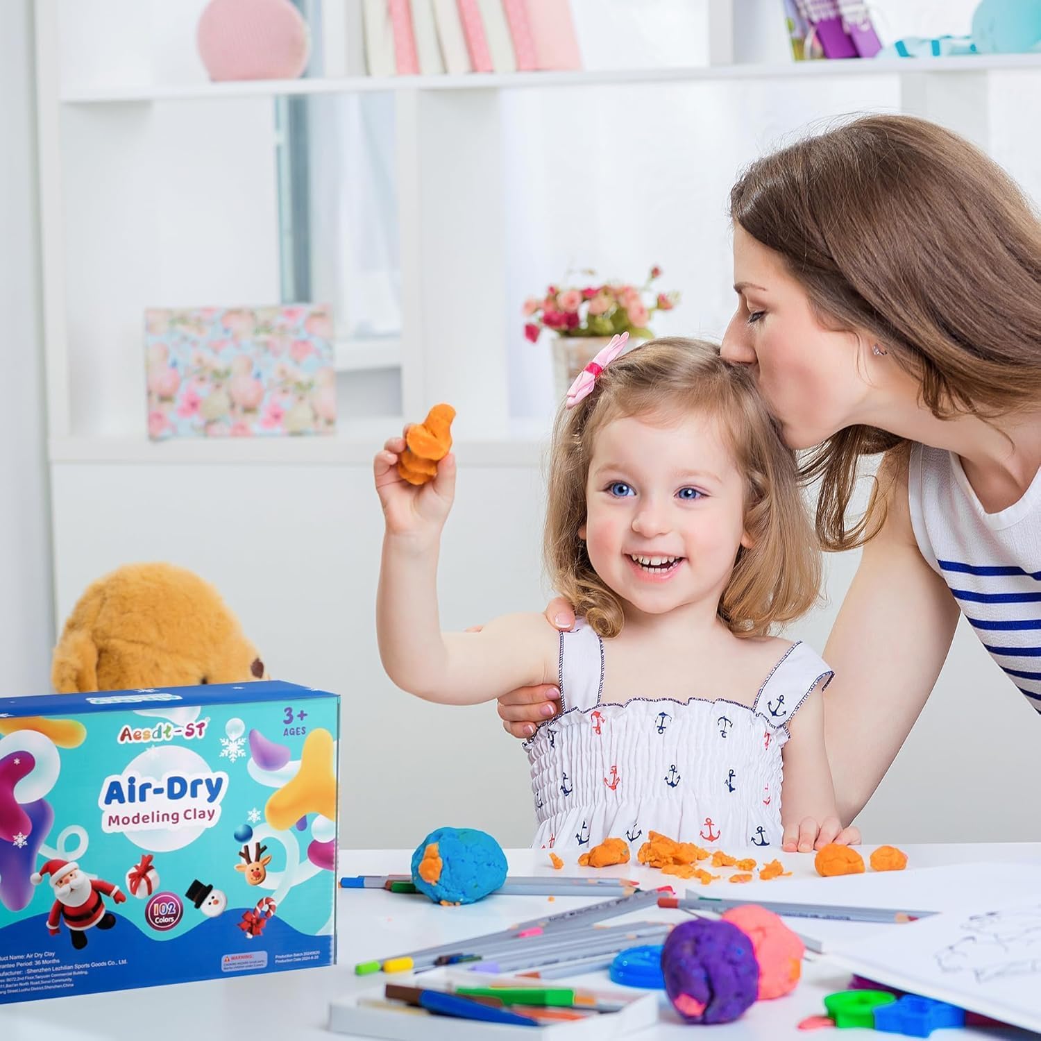 Air Dry Clay 102 Colors, Modeling Clay for Kids, Model Magic Clay, DIY Molding Clay Kit with
