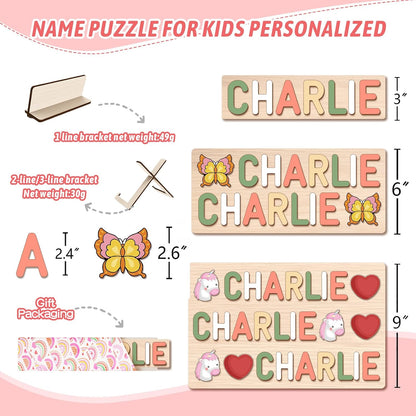 Personalized Name Puzzle for Kids Personalized Baby Gifts First Birthday for Girls & Boys Name