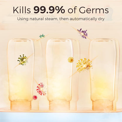 Bottle Sterilizer and Dryer, All-in-One Electric Steam Sterilizer Bottle Sanitizer for Baby