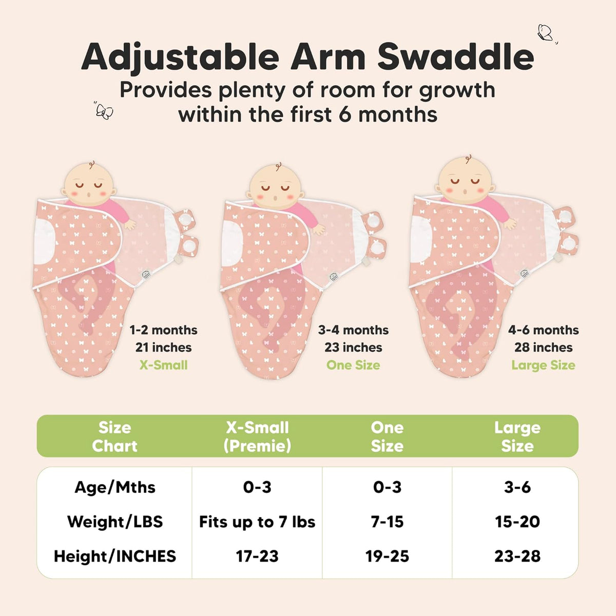 KeaBabies 3-Pack Organic Baby Swaddle Sleep Sacks - Swaddles for Newborns, Infant 0-3 Months, Baby