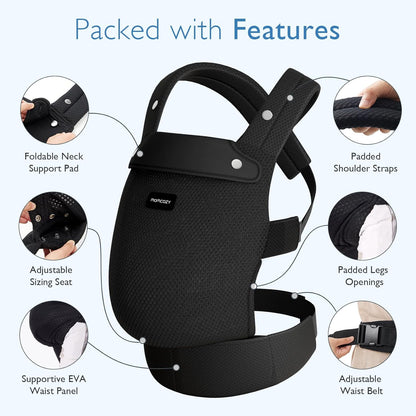 Momcozy Breathable Mesh Baby Carrier, Ergonomic and Lightweight Infant Carrier for 7-44lbs with