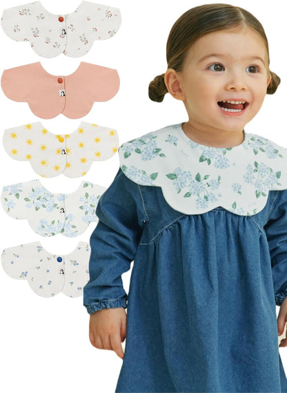 Konny Baby Bibs 5-Pack, 360 ° Rotate, Soft and Absorbent Bandana Drooling for Boys Girls baby