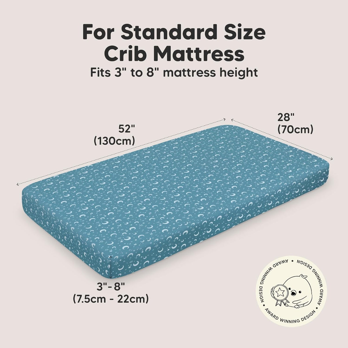 KeaBabies 2-Pack Organic Crib Sheets for Boys, Girls - 52x28 Fitted Crib Mattress Sheet Neutral