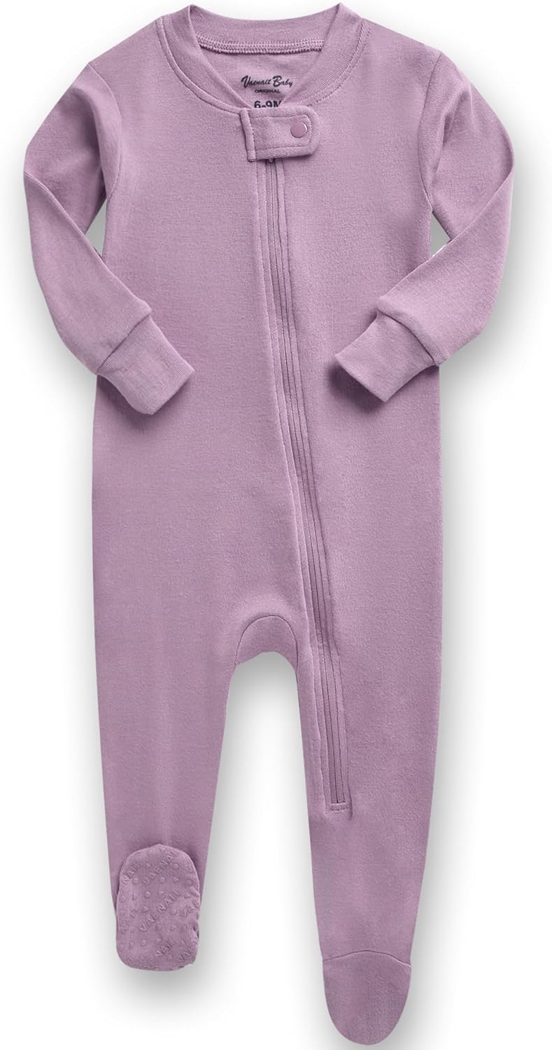 VAENAIT BABY Infant Toddler Boys Girls Footed One-Piece Sleep and Play Premium Modal Pajamas 1-2