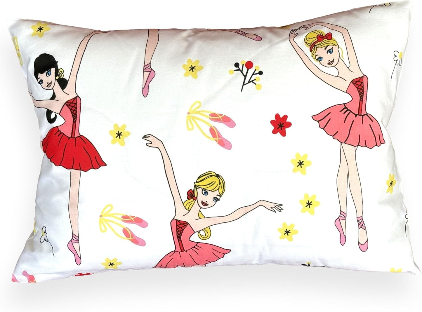 13x18 Toddler Pillowcase - Ballerina Toddler Pillow Case Cotton, Toddler Pillowcase for Girls