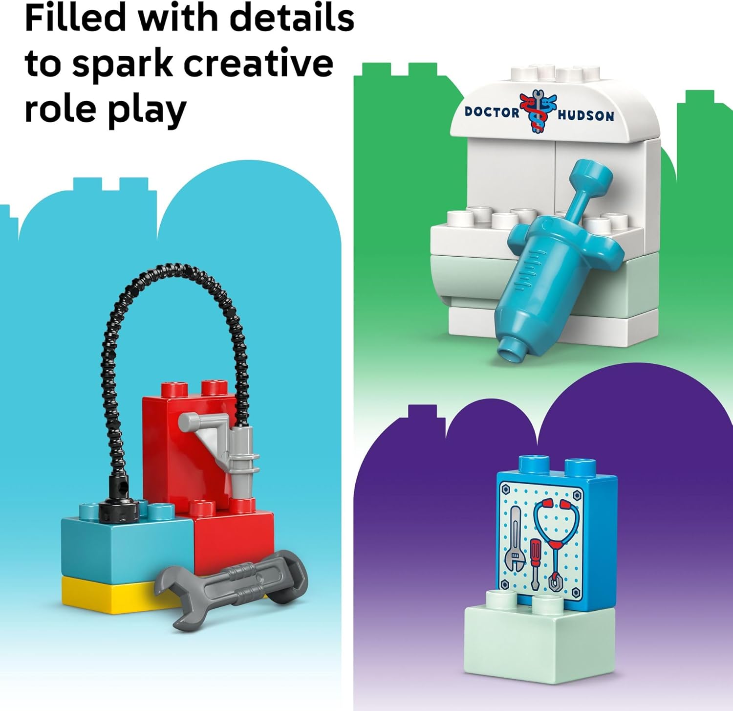 LEGO DUPLO Disney and Pixar Cars McQueen’s Visit to Doc’s Garage - Lightning McQueen Cars Toy for