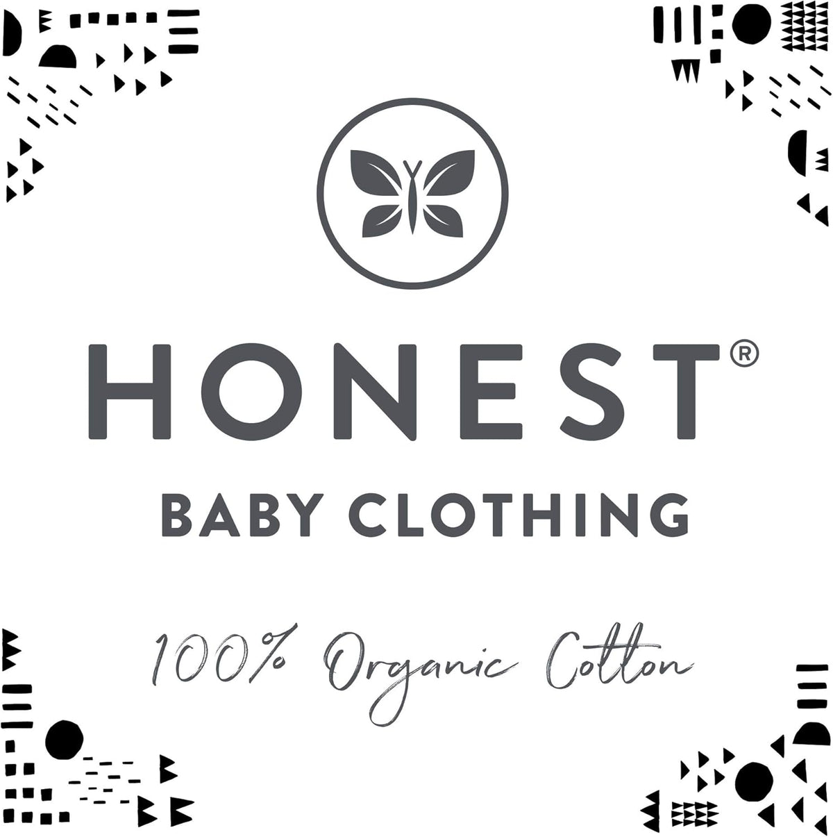 HonestBaby 3-pack Footed Pants Roomy Fit Pull on Bottoms 100% Organic Cotton for Infant Baby Boys
