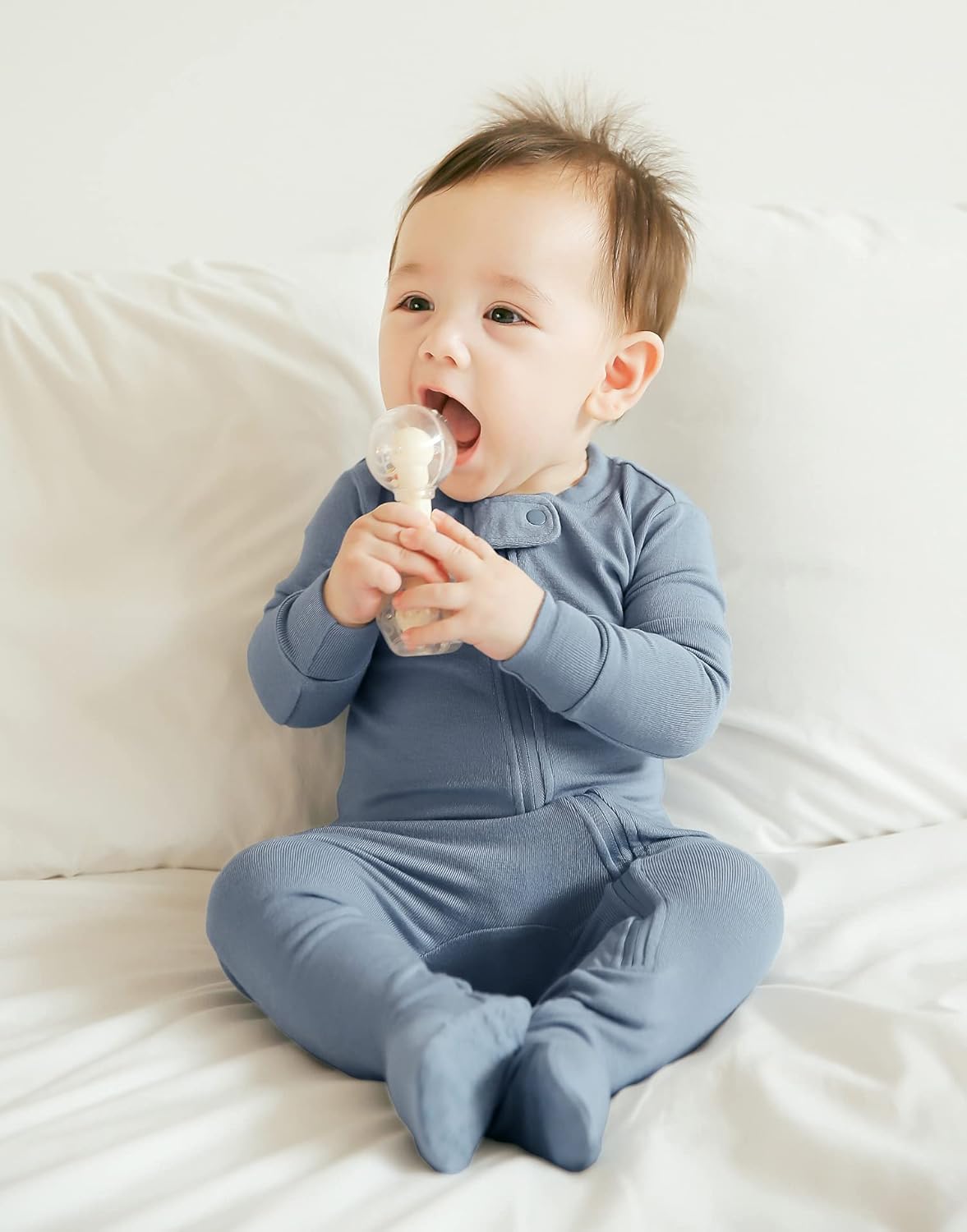 VAENAIT BABY Infant Toddler Boys Girls Footed One-Piece Sleep and Play Premium Modal Pajamas 1-2