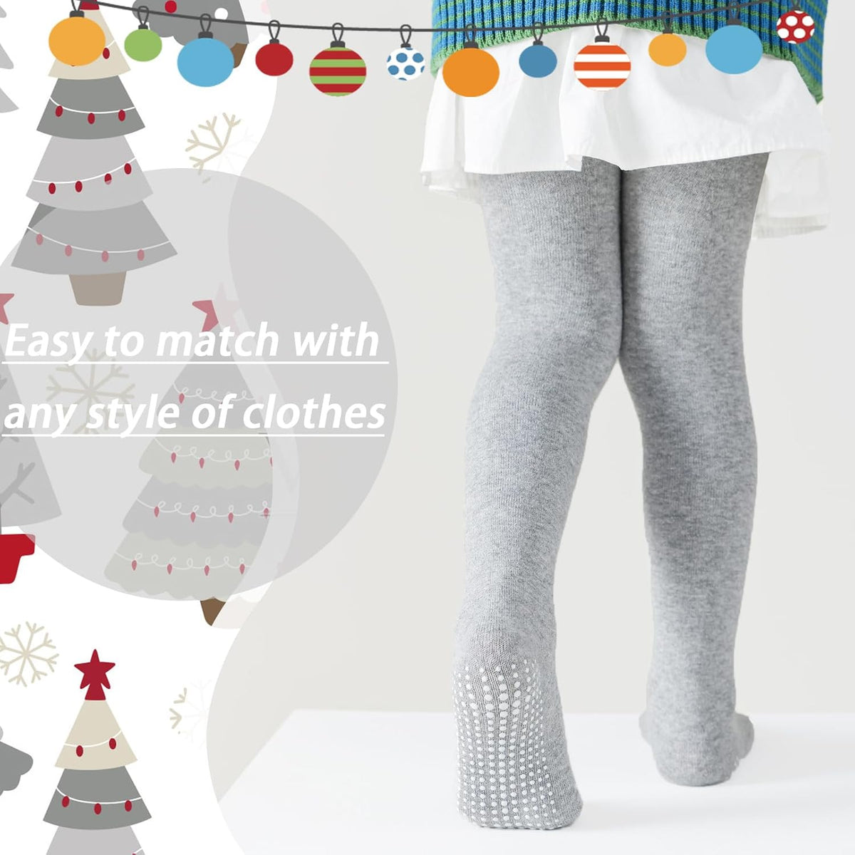 Mini angel Baby Tights Non Slip Baby Girl Tights Seamless Cotton Pantyhose Toddler Stockings Winter