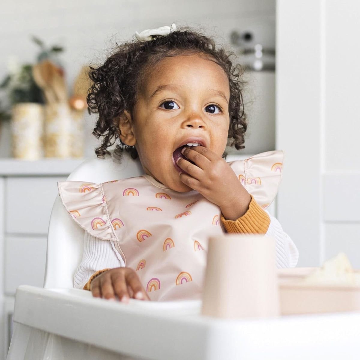 Tiny Twinkle Mess Proof Baby Bib - Waterproof & Lightweight Baby-Led Weaning Apron | 100% Recycled
