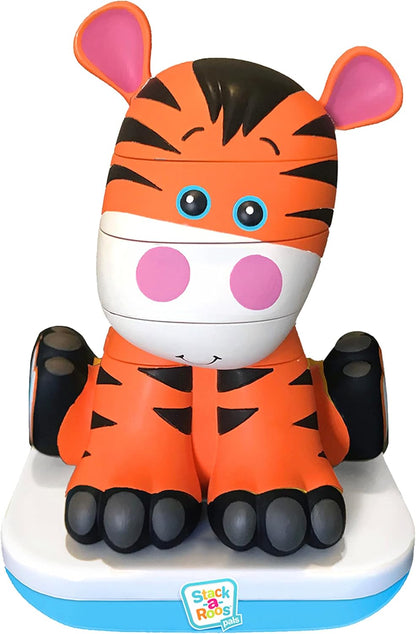 Stack-a-Roos Baby Tiger by Salus Brands - Animal Stacking Toy, Educational Early Learning Toy for