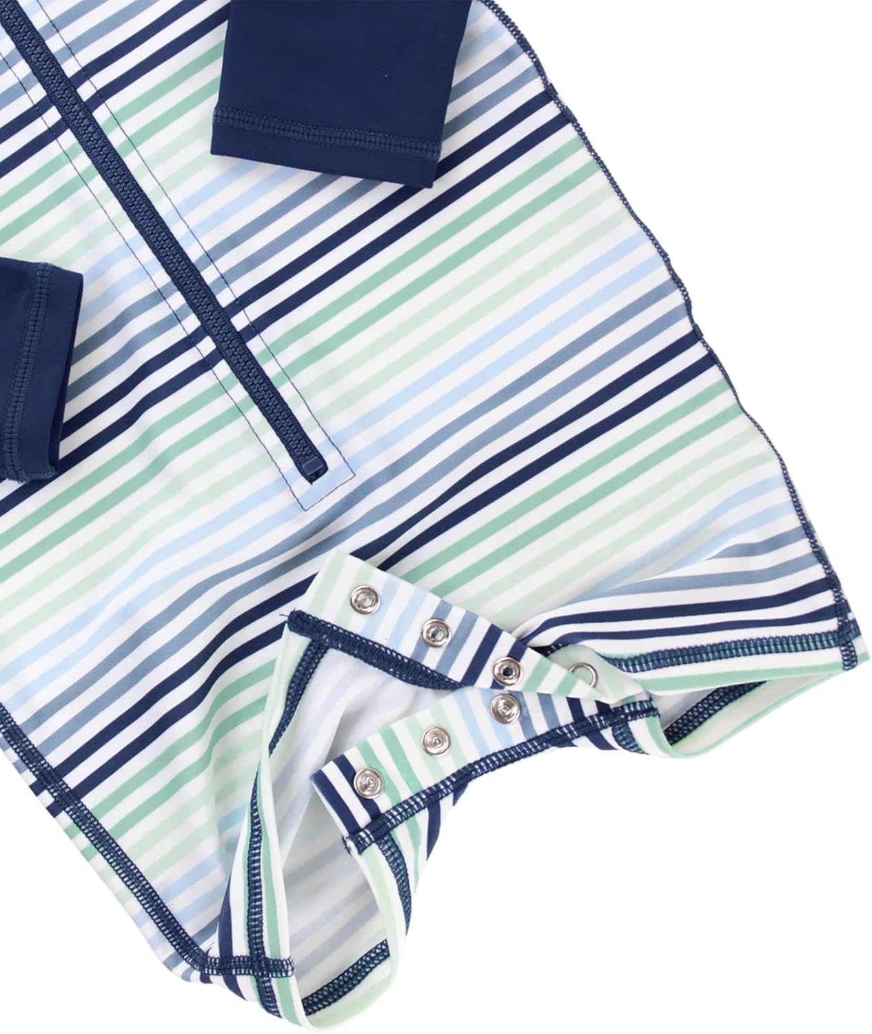 RUGGEDBUTTS Baby/Toddler Boy Swimsuit, One Piece Zipper Rash Guard Sunsuit with UPF 50+ Sun