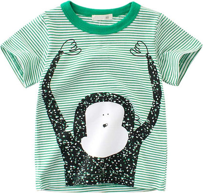 Boys' 4-Pack Excavator Short Sleeve Crewneck T-Shirts Top Tee Size 2-7 Years Toddler Boys' Value
