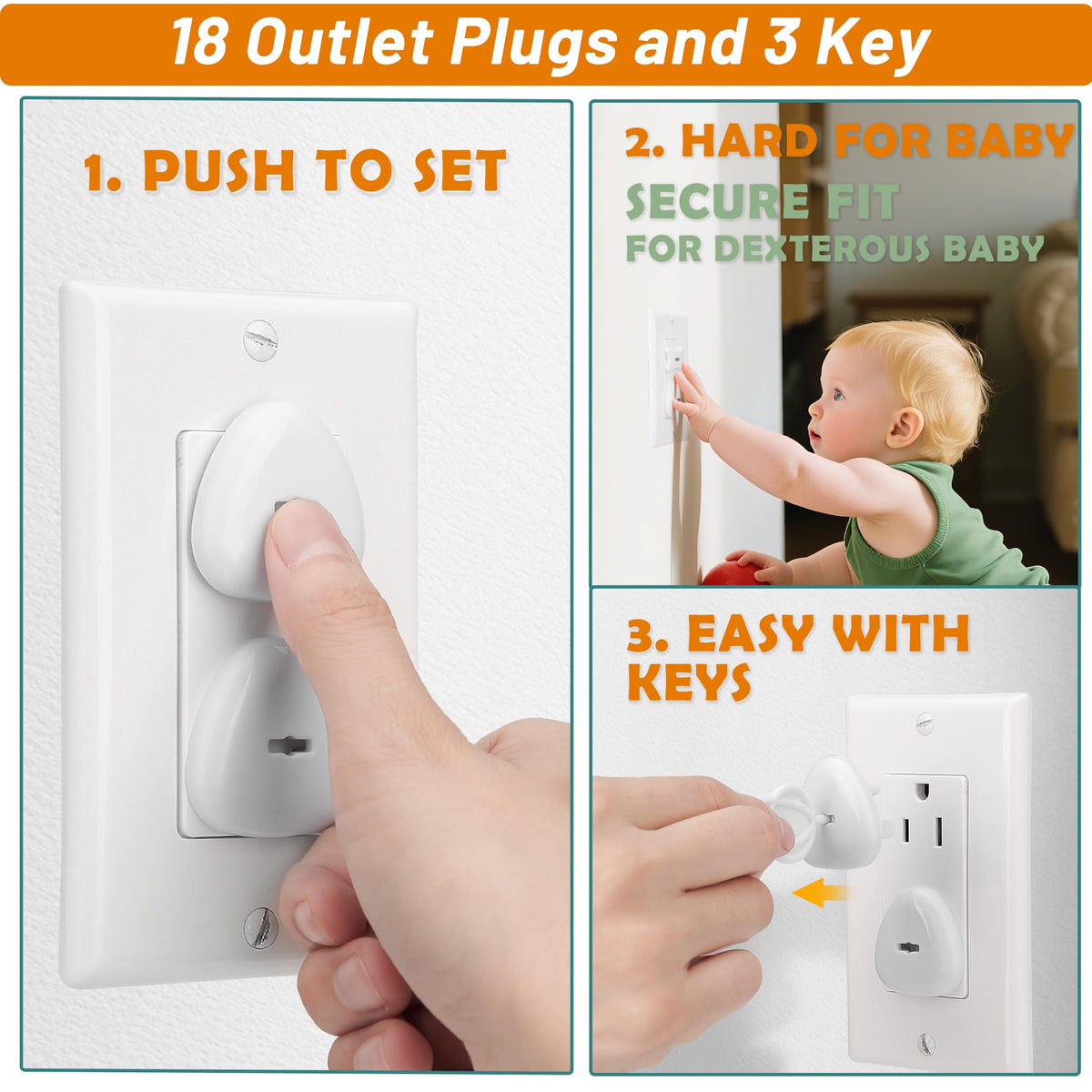 Baitiny Baby Proofing Kit, 85-Piece Set with Child Proof Cabinet Locks