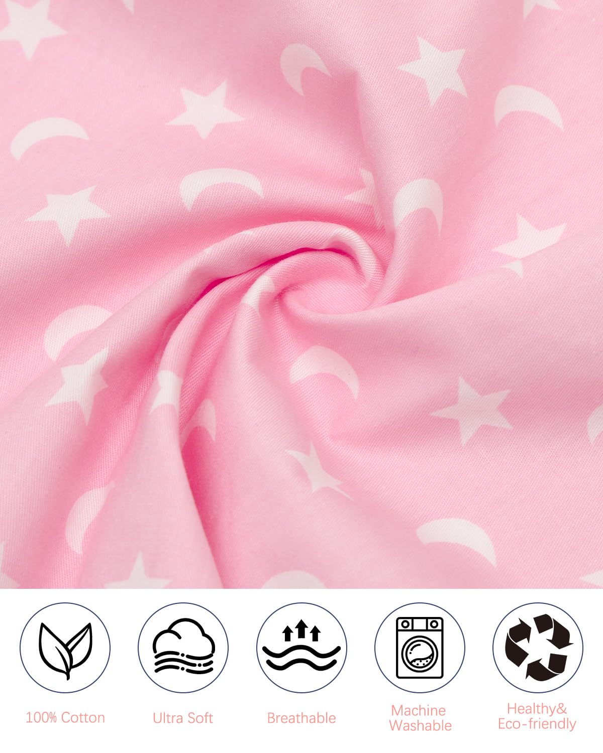 ALVABABY Toddler Pillowcases Fits 14x20in,13x18in Kids Cotton Baby 2 Packs Envelope Kids Pillow