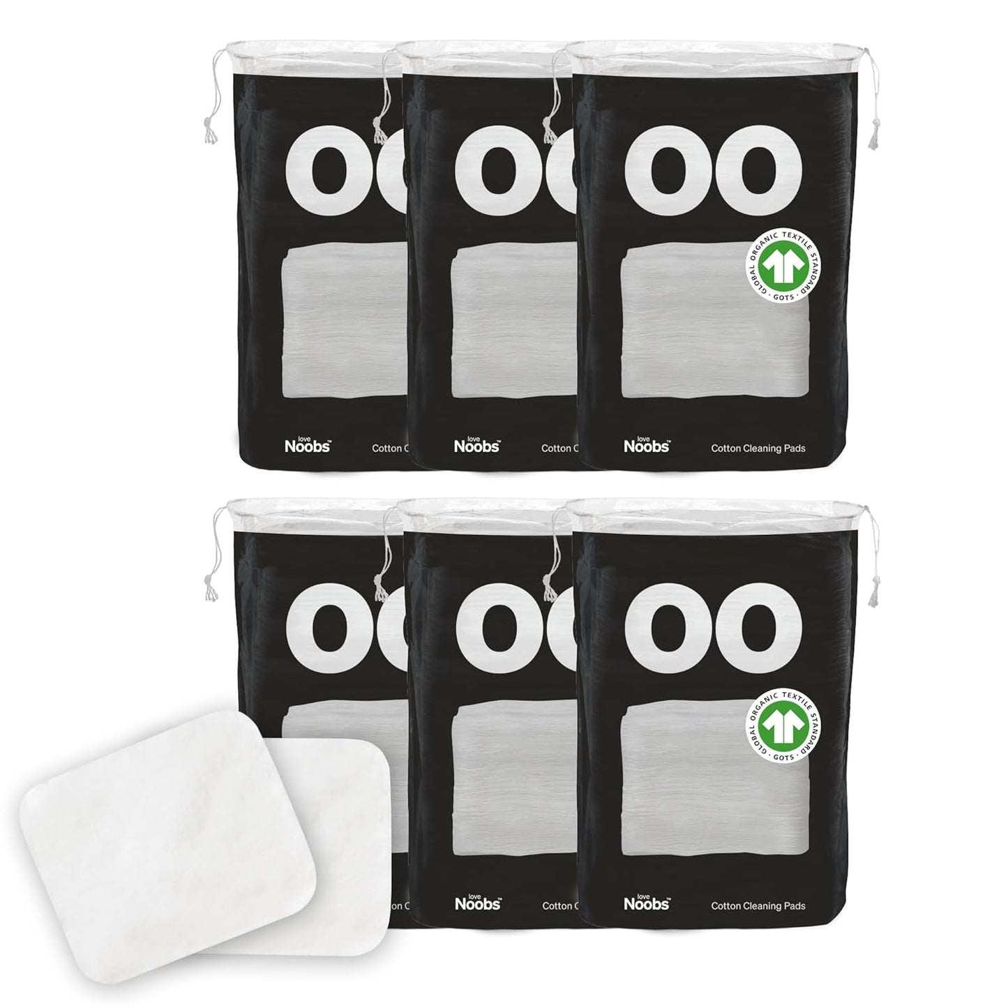 Baby Cotton Pads for Diaper Change by LoveNoobs, 360 Count, Ultra Soft 100% Organic Extra Large