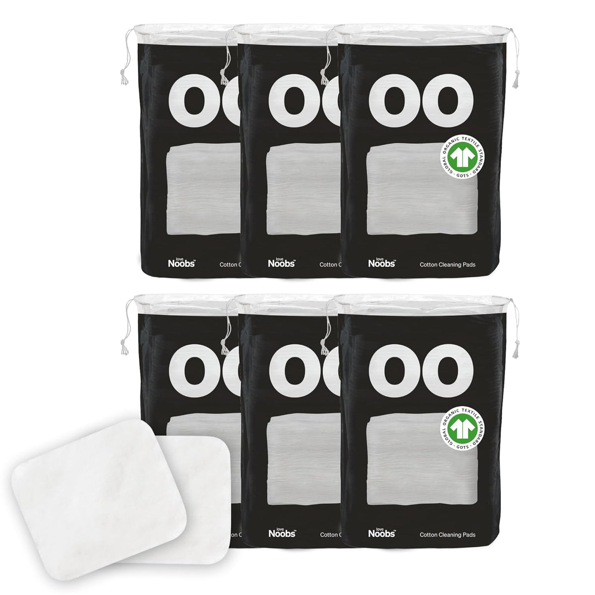 Baby Cotton Pads for Diaper Change by LoveNoobs, 360 Count, Ultra Soft 100% Organic Extra Large