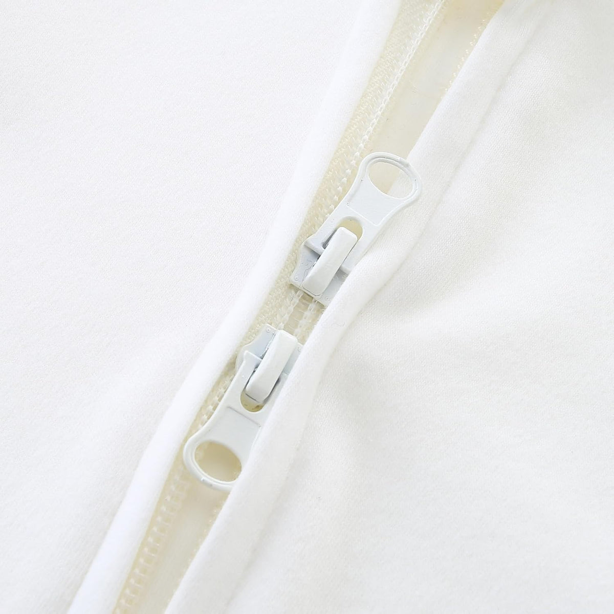 Baby Romper 100% Organic Cotton Pajamas One Piece Long Sleeve Zipper Footie Onesie for 0~12M Baby