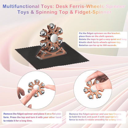 Desk-Fidget-Toys Ferris-Wheels-Spinner: Metal Kinetic-Fidget-Spinner 4mins, EDC-Toy Cool-Gadgets