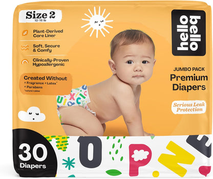 Hello Bello Premium Baby Diapers Size 2, 30 Count of Disposable, Extra-Absorbent, Hypoallergenic