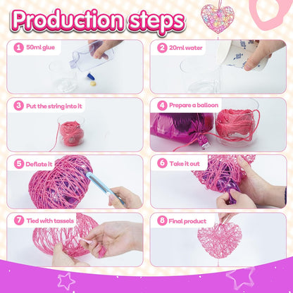 ESOXOFFORE 3D String Art Kit for Kids,Christmas Birthday Gifts for 8 9 10 11 12 Year Old Girls
