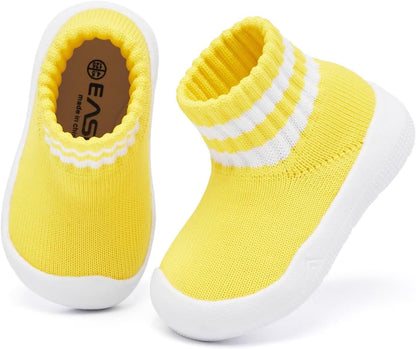 Eashi Baby Boy Girl Non-Skid Indoor Infant Walking Shoes Breathable Warm Elastic Sock Shoes with