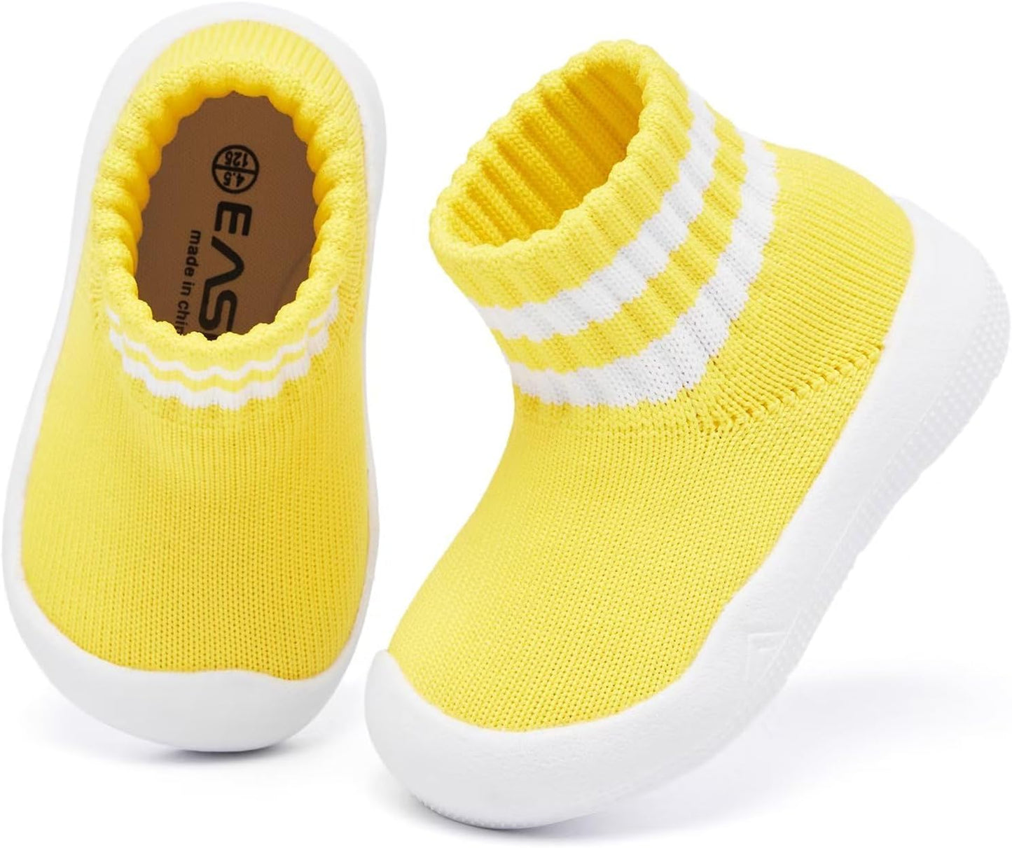 Eashi Baby Boy Girl Non-Skid Indoor Infant Walking Shoes Breathable Warm Elastic Sock Shoes with