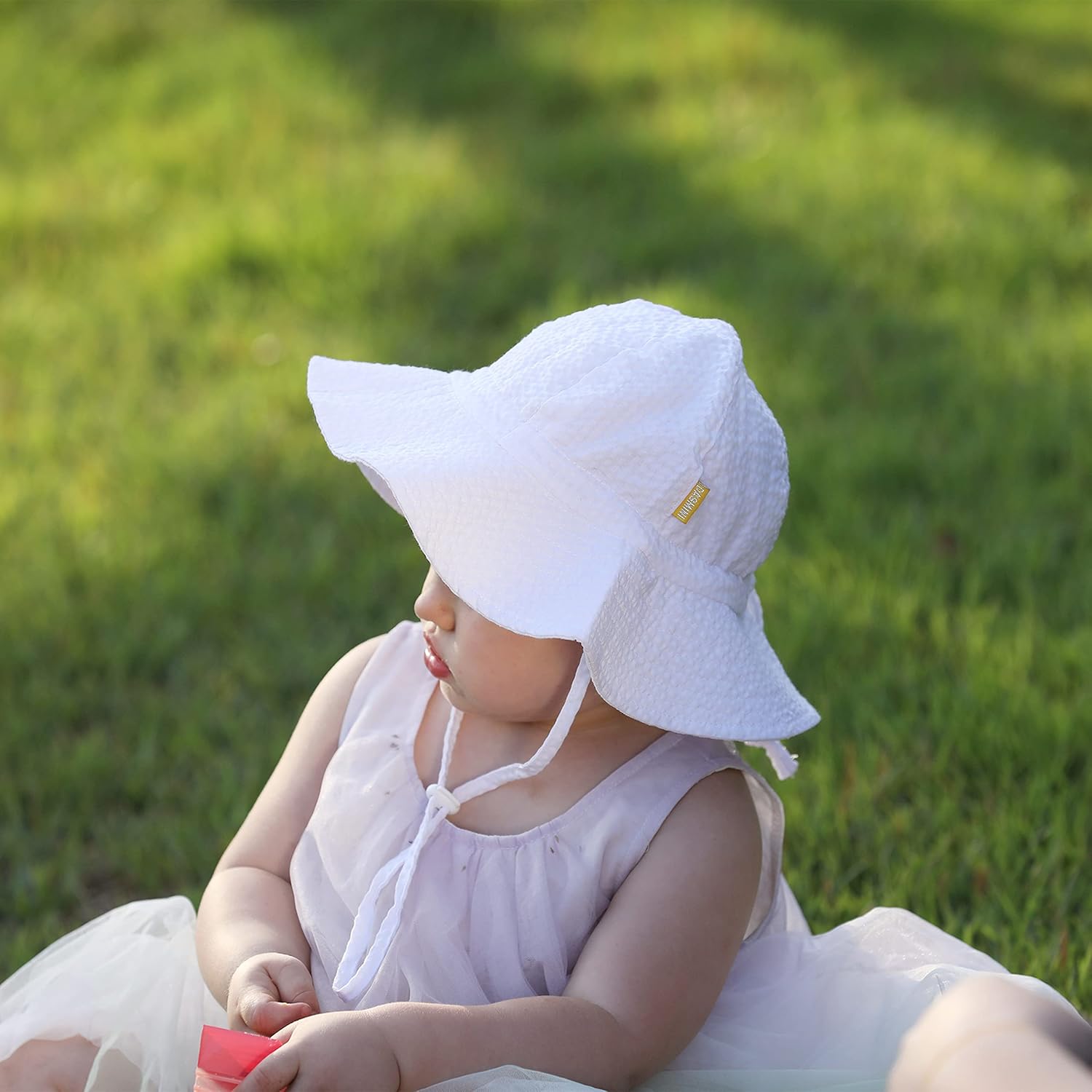 Baby & Toddler Wide Brim Sun Hats UPF 50+ Sun Protection Bucket Cap Cute Adjustable Hat in