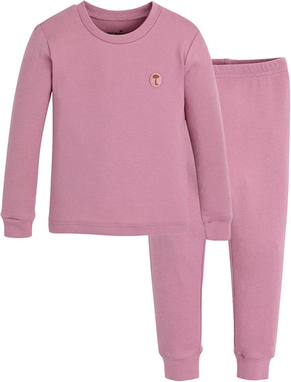moimoln 6M-8Y Modal Cotton Solid Soft Breathable Baby Toddler Boys Girls Snug fit Pjs Long Sleeve