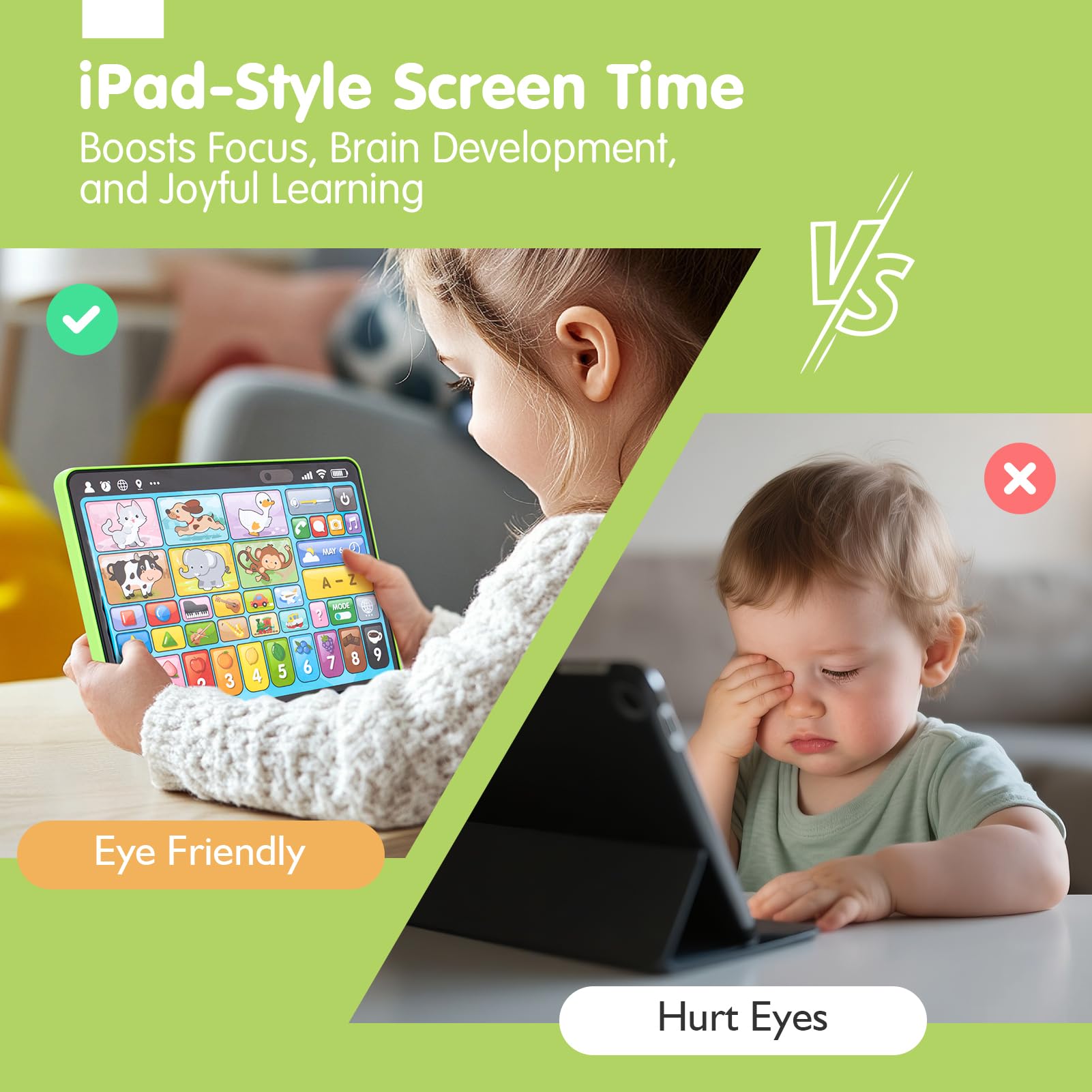 hahaland 5-Language Learning Tablet Toy for Toddler 1-3 with Speech Therapy
