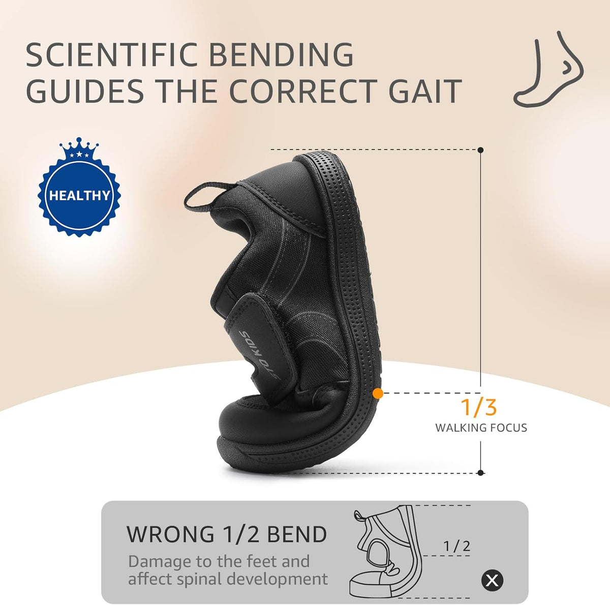 Toddler Wide Toe Box Barefoot Shoes Boys Girls Sneakers Kids Tennis Shoes Preschool Non Slip