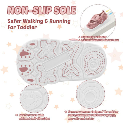 Baby Walking Shoes Toddler Girl Boy Soft Sole Breathable Mesh Slip on Summer Wide Shoes Infant