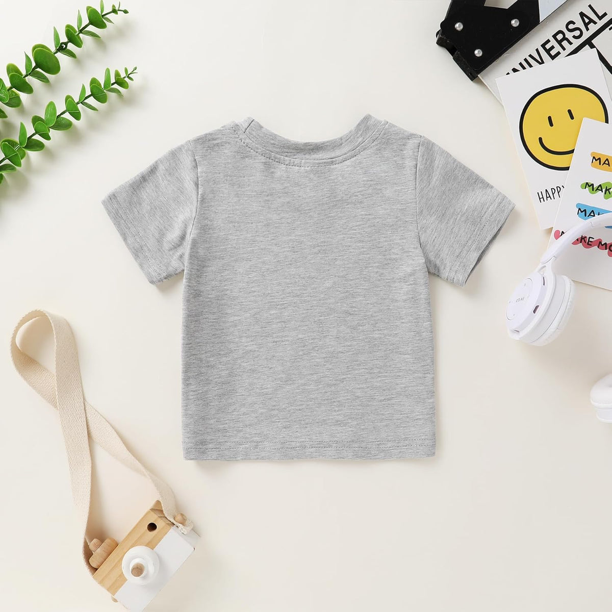 Happy Town Toddler Clothes Baby Boy Girl Smiley Face Shirt Short Sleeve T-Shirt Tee Summer Tops