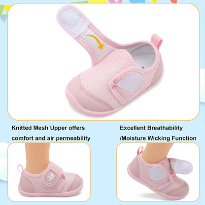 FEETCITY Baby First Walking Shoes Boys Girls Infant Sneakers Crib Shoes Breathable Lightweight Slip