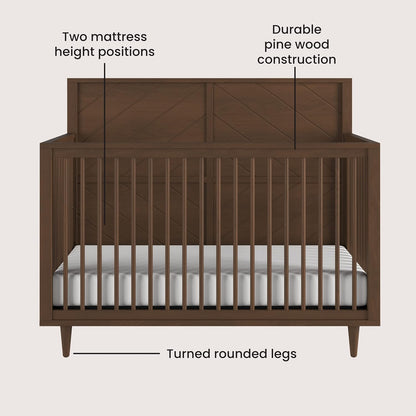 Child Craft Surrey Hill 4-in-1 Convertible Crib, Baby Crib Converts to Day Bed, Toddler Bed and