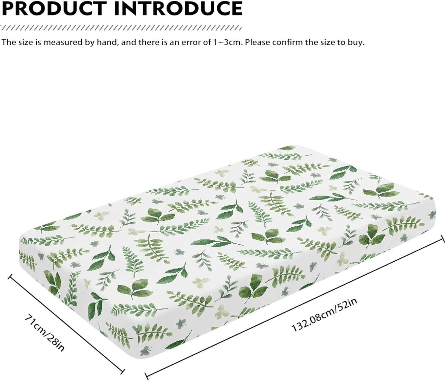 Lovely Green Flower Fitted Crib Sheet Plants Baby Crib Sheet Fit Standard Crib and Toddler