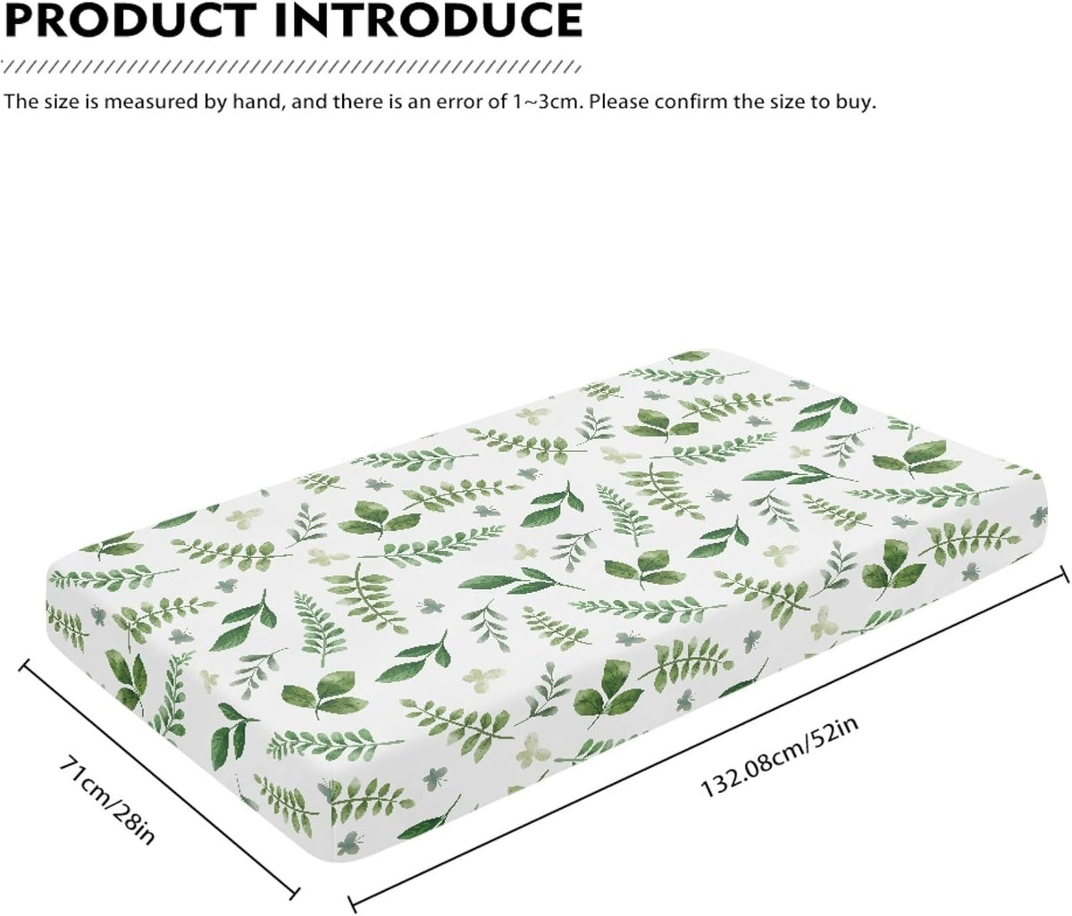 Lovely Green Flower Fitted Crib Sheet Plants Baby Crib Sheet Fit Standard Crib and Toddler