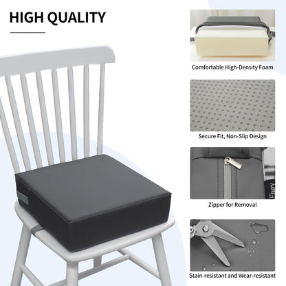 Eiury Booster Seat for Kitchen Chair, Toddler Booster Seat for Dining Table, Waterproof PU Leather