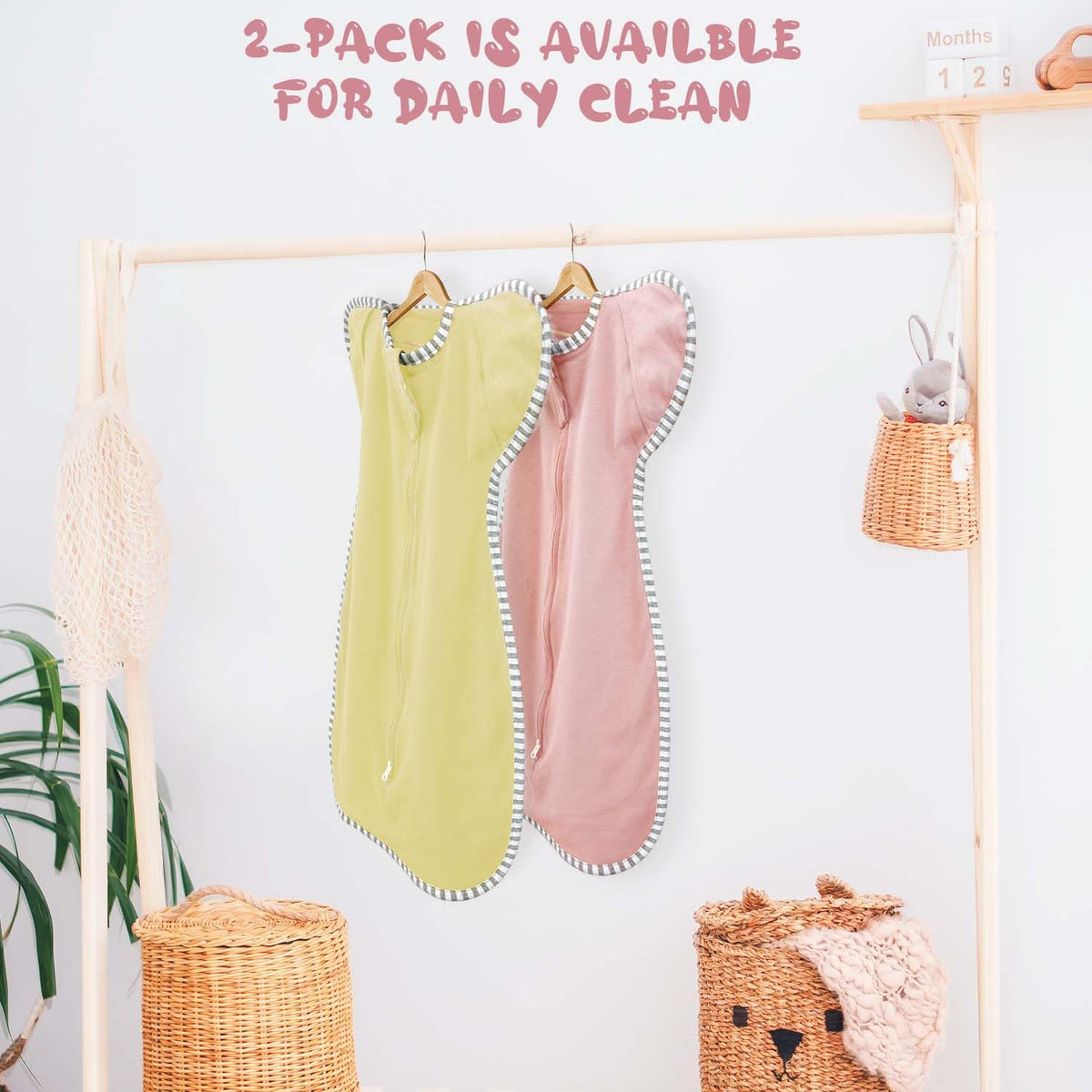 Transition Swaddle 3-6 Months Sleep Sack Arms up Swaddle, 2-Pack Baby Swaddles 3-6 Months Sleeping