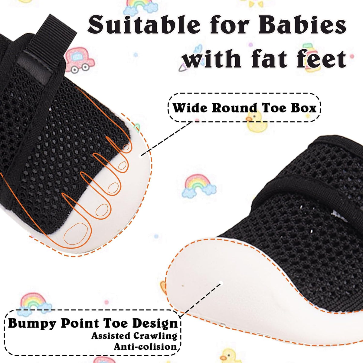 Baby First-Walking Shoes 1-4 Years Kid Shoes Trainers Toddler Infant Boys Girls Soft Sole Non Slip