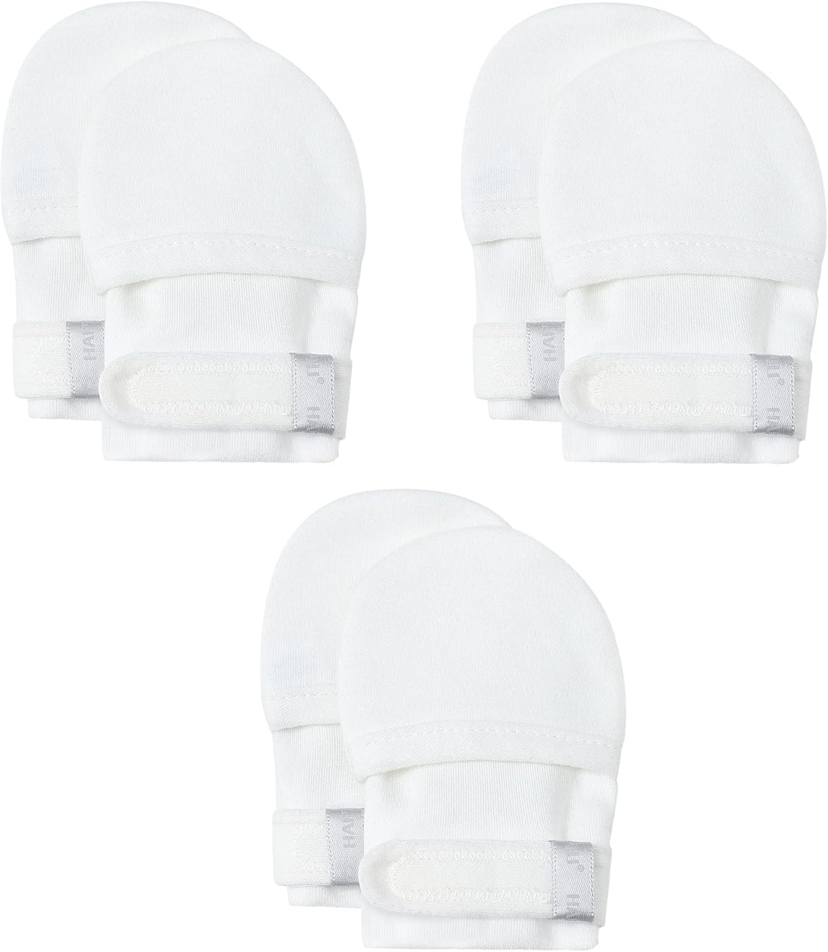 HAPIU Baby No Scratch Mittens Stay On, 100% Cotton Breathable, Adjustable Infant Gloves for Boys