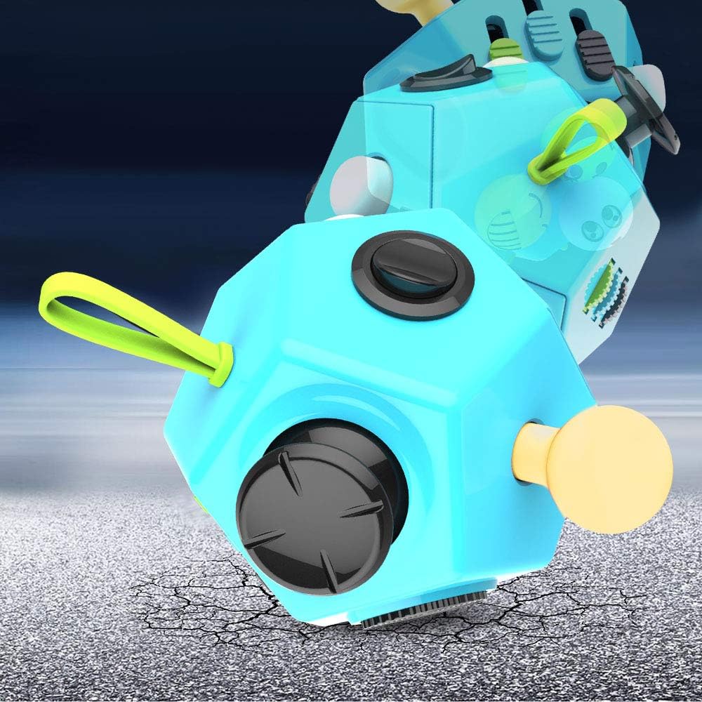 Fidget Dodecagon –12-Side Fidget Toys Cube Relieves Stress and Anxiety Anti Depression Cube for