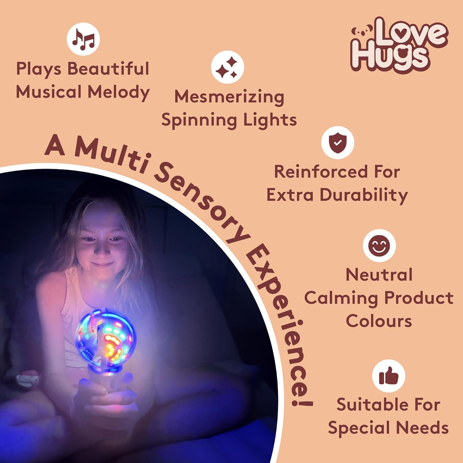 Musical Light Up Wand - Sensory Lights for Autistic Children - Light Up Sensory Toys - Autism Toys