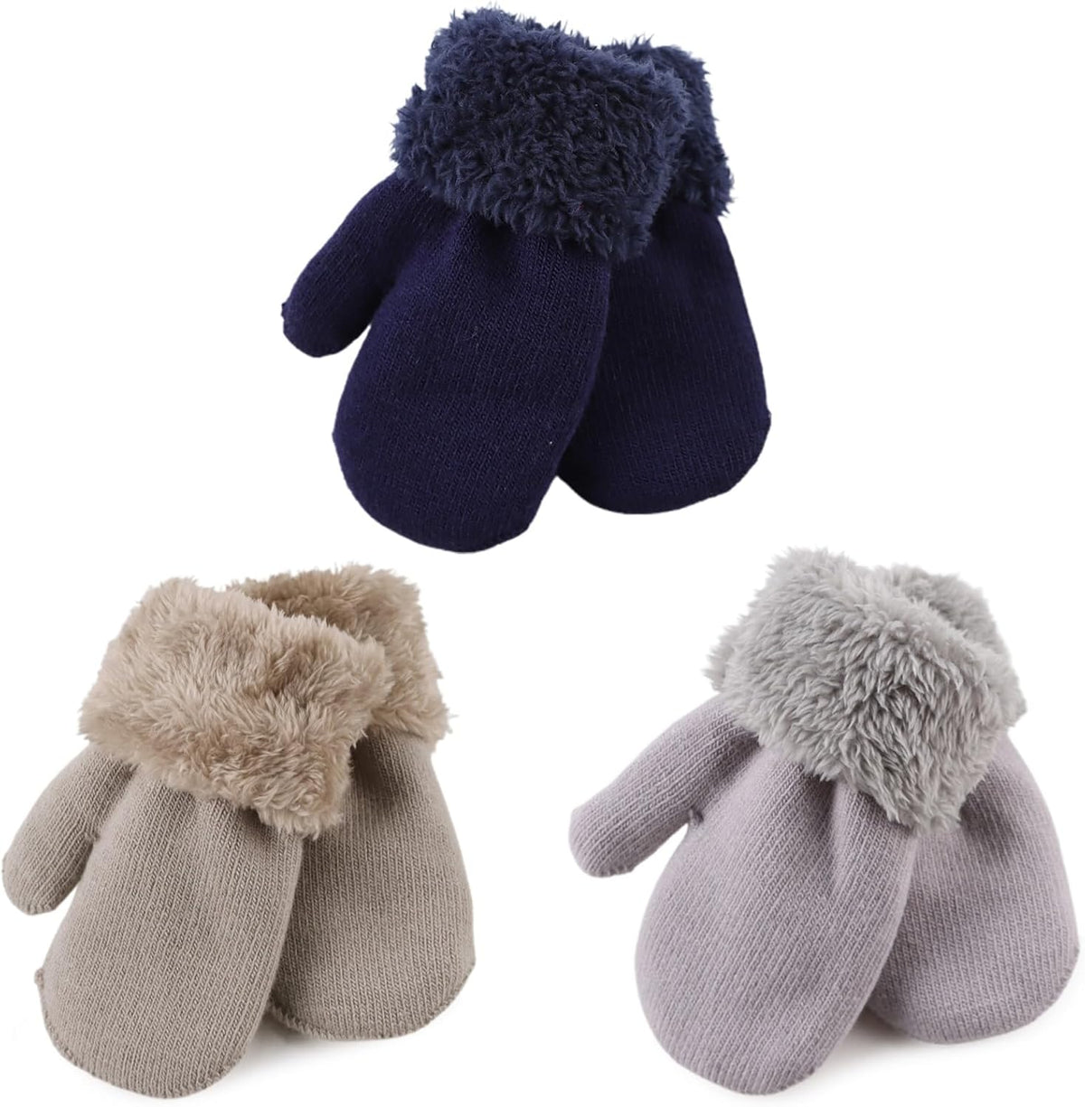 PESAAT Baby Girl Mittens Fleece Toddler Boy Mittens Warm Kids Winter Gloves Unisex Cold Weather