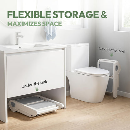 Foldable Toddler Step Stool for Bathroom Sink, Toilet, Bedroom, Kitchen – Non-Slip, Space-Saving