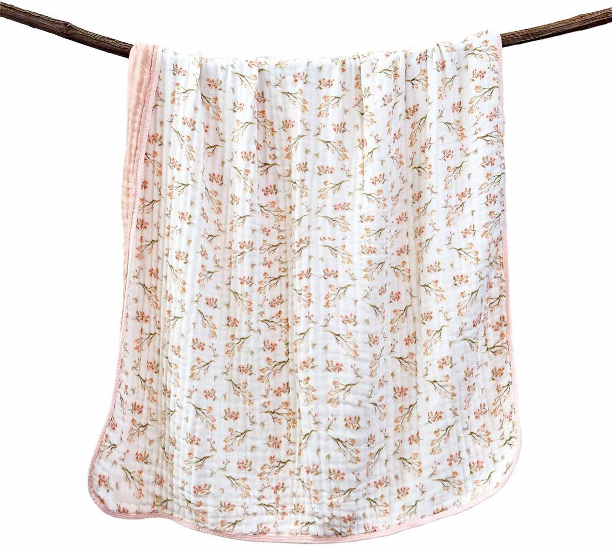 Pack of 2 Ultra Soft Muslin Baby Blankets for Girls Boys Breathable Lightwight Cotton Muslin