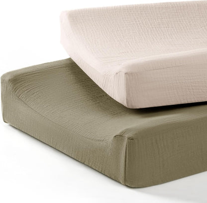 lulumoon Baby Changing Pad Cover: Muslin Diaper Changing Table Pad Cover - Changing Pad Sheets for